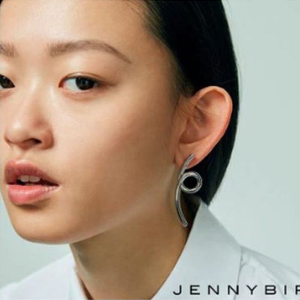 Jenny Bird Twisted Silver Earrings
